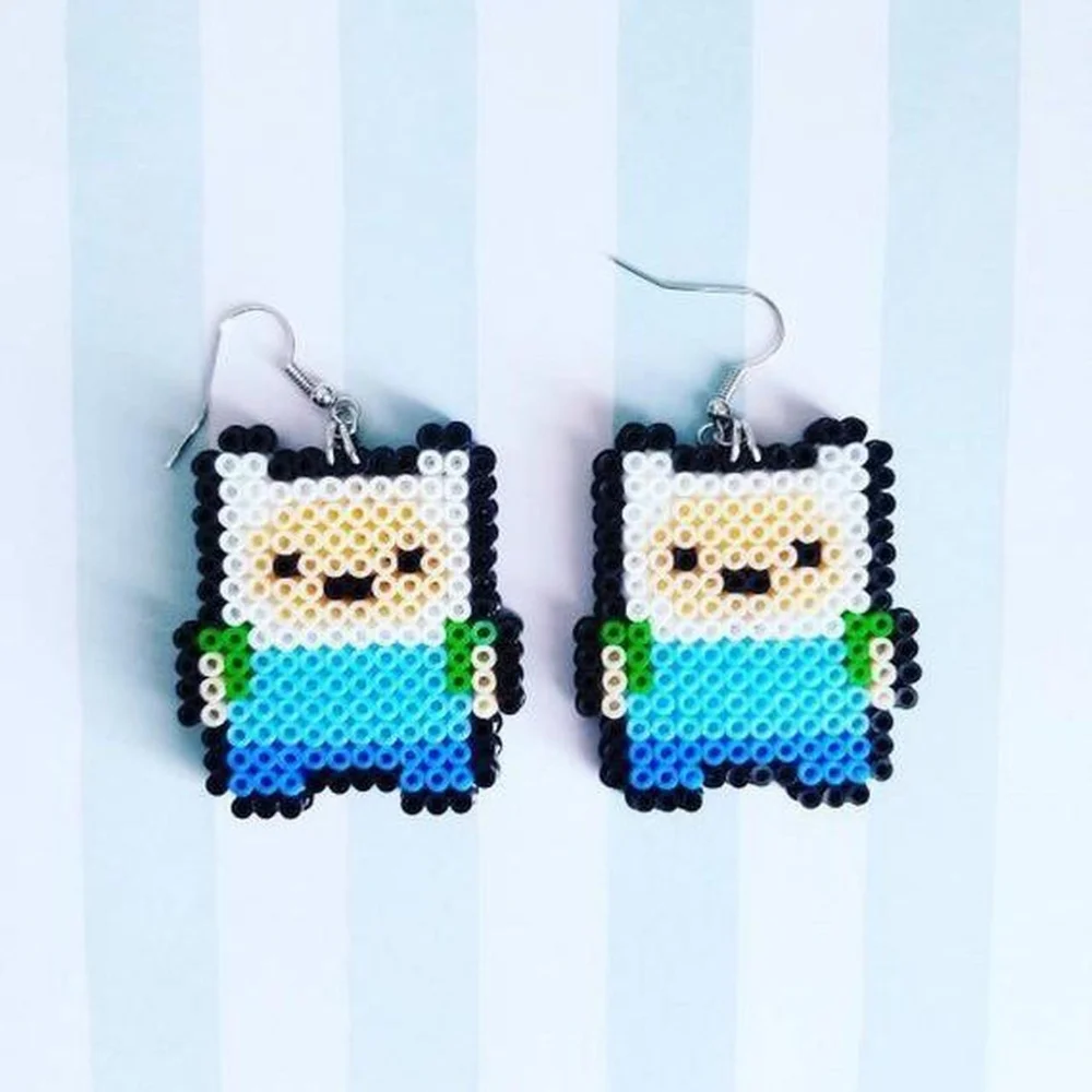 Handcrafted Adventure Time Finn Earrings - Picture 1 of 1